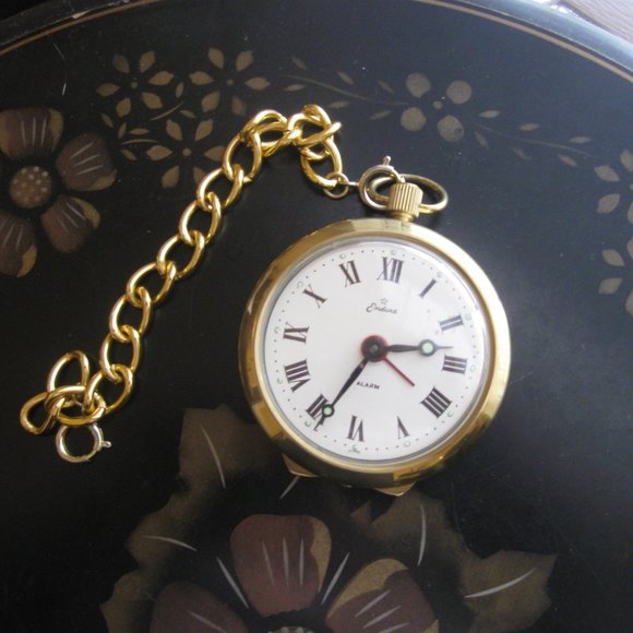Vintage Other - ***SOLD***  Vintage Steampunk Travel Alarm Clock Glows in the dark